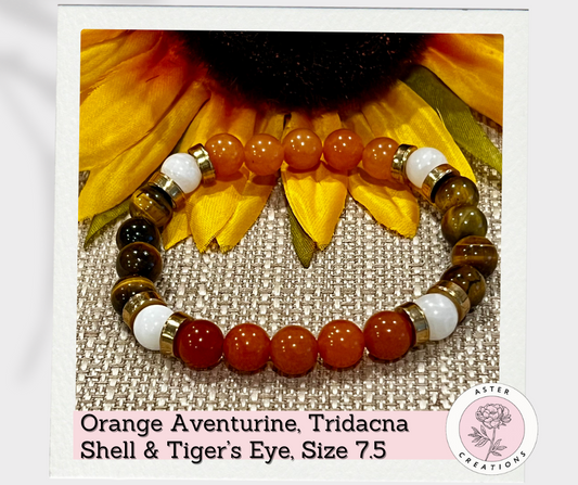Tiger's Eye Bracelet, Size 7.5