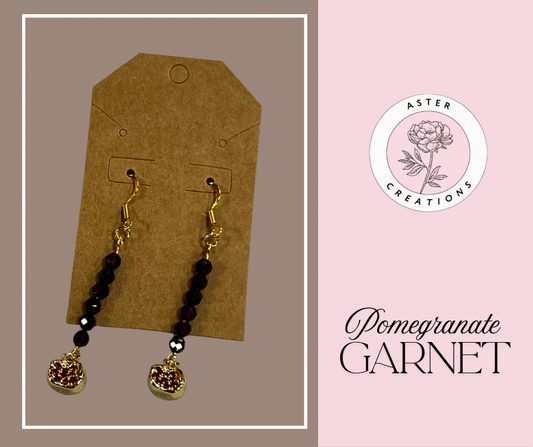 Pomegranate with Beaded Garnet