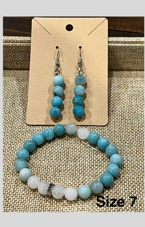 Amazonite & White Jade Bundle