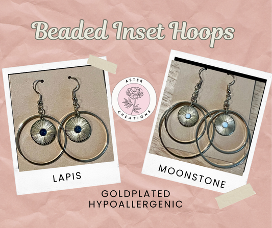 Hoops with Gemstone Inset