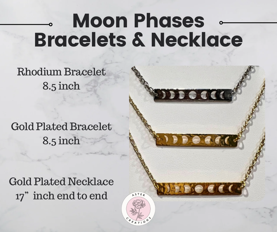Moon Phases Necklace & Bracelets