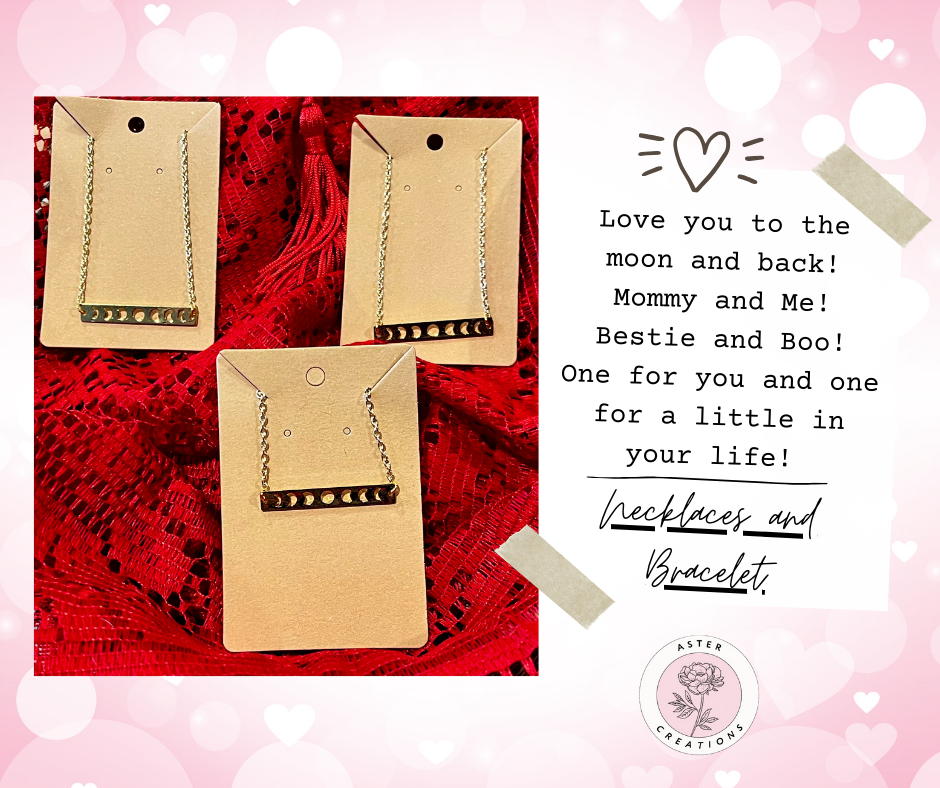 Moon Phases Necklaces & Bracelet