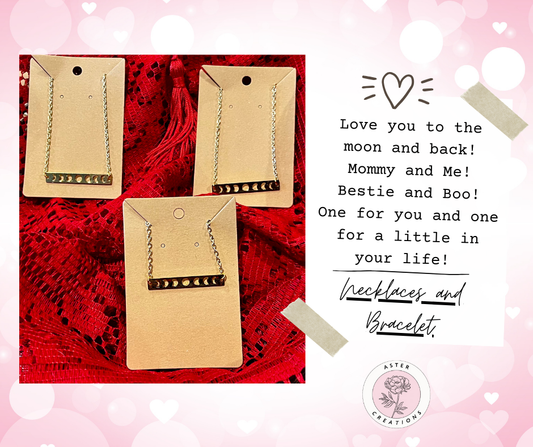 Moon Phases Necklaces & Bracelet