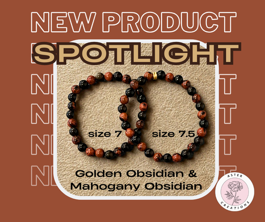 Golden Obsidian & Mahagony Obsidian Bracelets