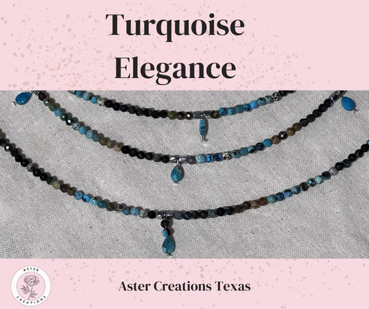 Turquoise Elegance Necklace and Earring Duo